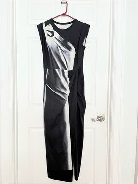 Dresses / JNBY Washed-Denim-Print Sleeveless Dress Size L